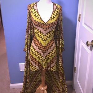 Missoni two-piece mini dress and maxi cover jacket